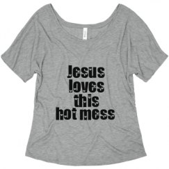 Ladies Flowy Slouchy Tee