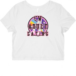 Ladies Slim Fit Crop Top Tee