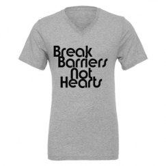 Unisex CVC Jersey V-Neck T-Shirt