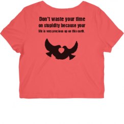 Ladies Slim Fit Crop Top Tee