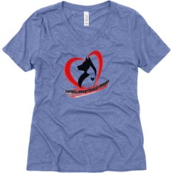 Ladies Relaxed Fit Super Soft Triblend V-Neck Tee