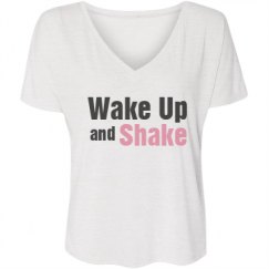 Ladies Flowy Slouchy V-Neck Tee