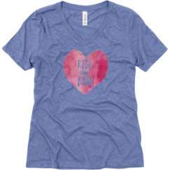 Ladies Relaxed Fit Super Soft Triblend V-Neck Tee