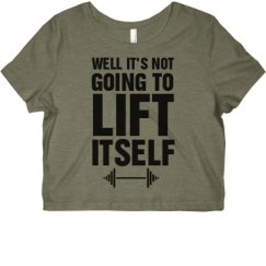 Ladies Slim Fit Crop Top Tee