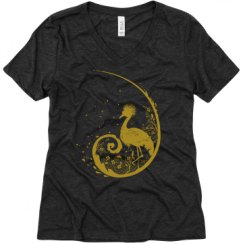 Ladies Relaxed Fit Super Soft Triblend V-Neck Tee