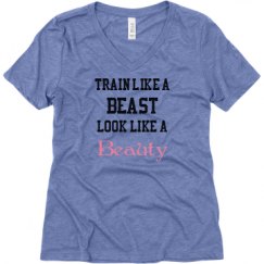Ladies Relaxed Fit Super Soft Triblend V-Neck Tee