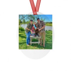 Metal Oval Christmas Ornament