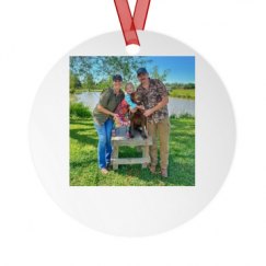 Metal Round Christmas Ornament