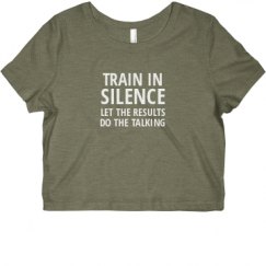 Ladies Slim Fit Crop Top Tee