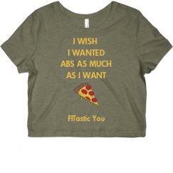 Ladies Slim Fit Crop Top Tee