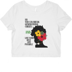 Ladies Slim Fit Crop Top Tee