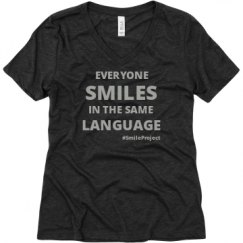 Ladies Relaxed Fit Super Soft Triblend V-Neck Tee