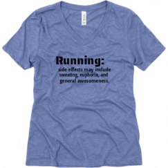 Ladies Relaxed Fit Super Soft Triblend V-Neck Tee