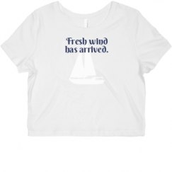 Ladies Slim Fit Crop Top Tee