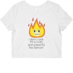 Ladies Slim Fit Crop Top Tee