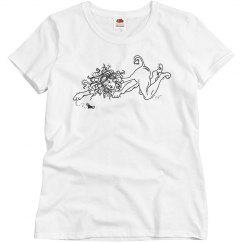 Lion Head Drawing Lucy LaRue Fitted Tee Shirt