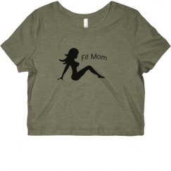 Ladies Slim Fit Crop Top Tee