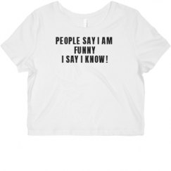 Ladies Slim Fit Crop Top Tee