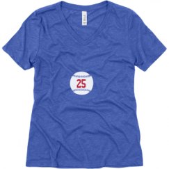 Ladies Relaxed Fit Super Soft Triblend V-Neck Tee