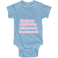 Jai'ana's tiny finger onesie