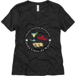 Ladies Relaxed Fit Super Soft Triblend V-Neck Tee