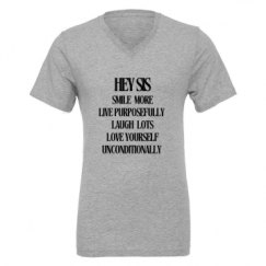 Unisex CVC Jersey V-Neck T-Shirt