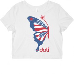 Ladies Slim Fit Crop Top Tee