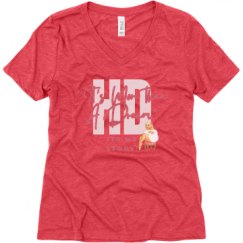 Ladies Relaxed Fit Super Soft Triblend V-Neck Tee