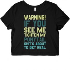 Ladies Slim Fit Crop Top Tee