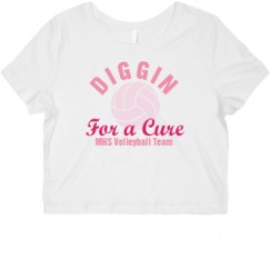 Ladies Slim Fit Crop Top Tee