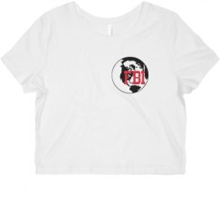 Ladies Slim Fit Crop Top Tee