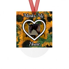 Metal Oval Christmas Ornament