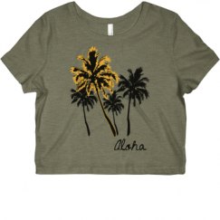 Ladies Slim Fit Crop Top Tee