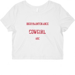 Ladies Slim Fit Crop Top Tee