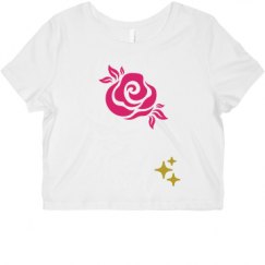 Ladies Slim Fit Crop Top Tee