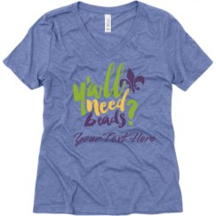 Ladies Relaxed Fit Super Soft Triblend V-Neck Tee