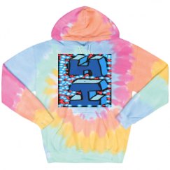 Unisex Tie-Dye Fleece Hoodie