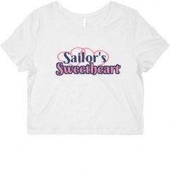 Ladies Slim Fit Crop Top Tee