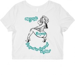 Ladies Slim Fit Crop Top Tee