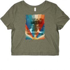 Ladies Slim Fit Crop Top Tee