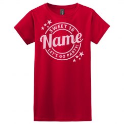 Custom Name Fashion Doll Sweet 16 Let's Go Party Tee