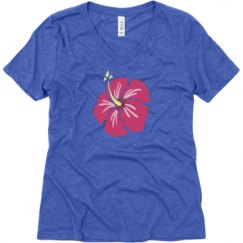Ladies Relaxed Fit Super Soft Triblend V-Neck Tee