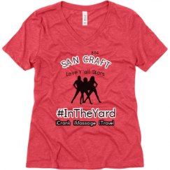 Ladies Relaxed Fit Super Soft Triblend V-Neck Tee