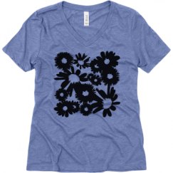 Ladies Relaxed Fit Super Soft Triblend V-Neck Tee
