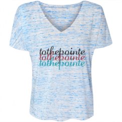 Ladies Flowy Slouchy V-Neck Tee