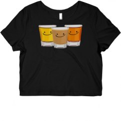 Ladies Slim Fit Crop Top Tee