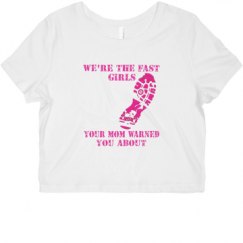 Ladies Slim Fit Crop Top Tee