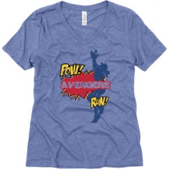 Ladies Relaxed Fit Super Soft Triblend V-Neck Tee