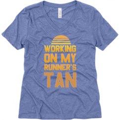 Ladies Relaxed Fit Super Soft Triblend V-Neck Tee