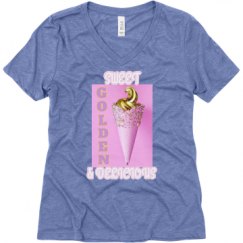 Ladies Relaxed Fit Super Soft Triblend V-Neck Tee